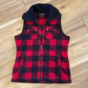 Chaps Denim Plaid Vest